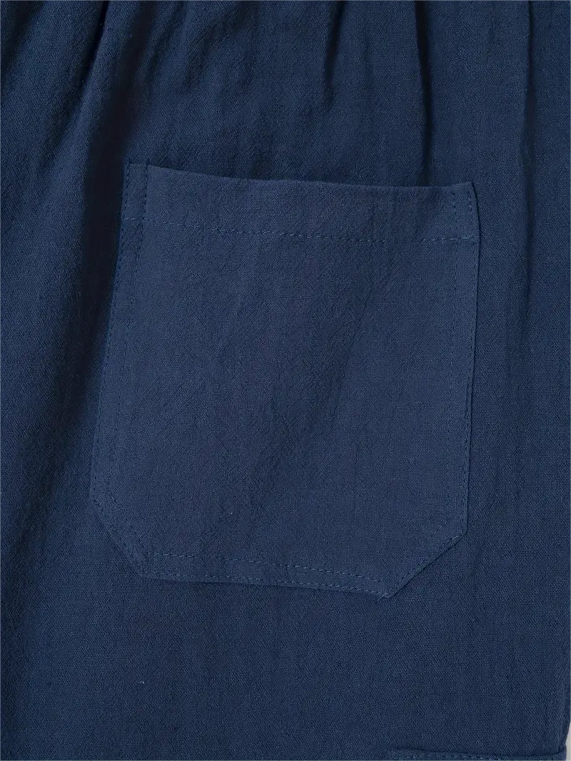 6 Pack-Men's Multi-pocket Linen Cargo Shorts - Comfort Fit with Adjustable Drawstring Waist, Versatile For Outdoor Adventures & Everyday Wear