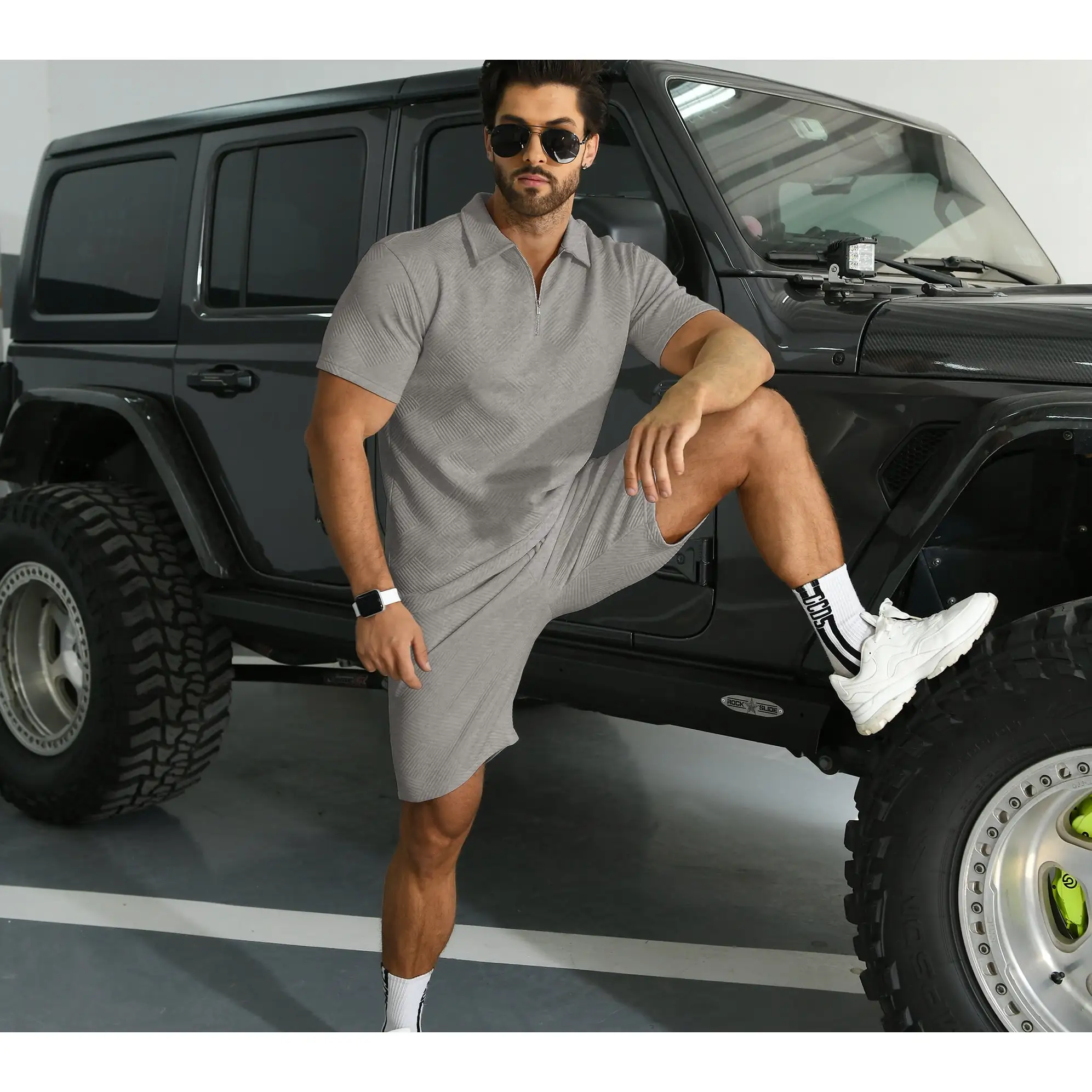 6 PACK-Men's Polo Shirt and Shorts Set Summer Outfits Fashion Casual Short Sleeve Polo Suit for Men 2 Piece Shorts Tracksuit