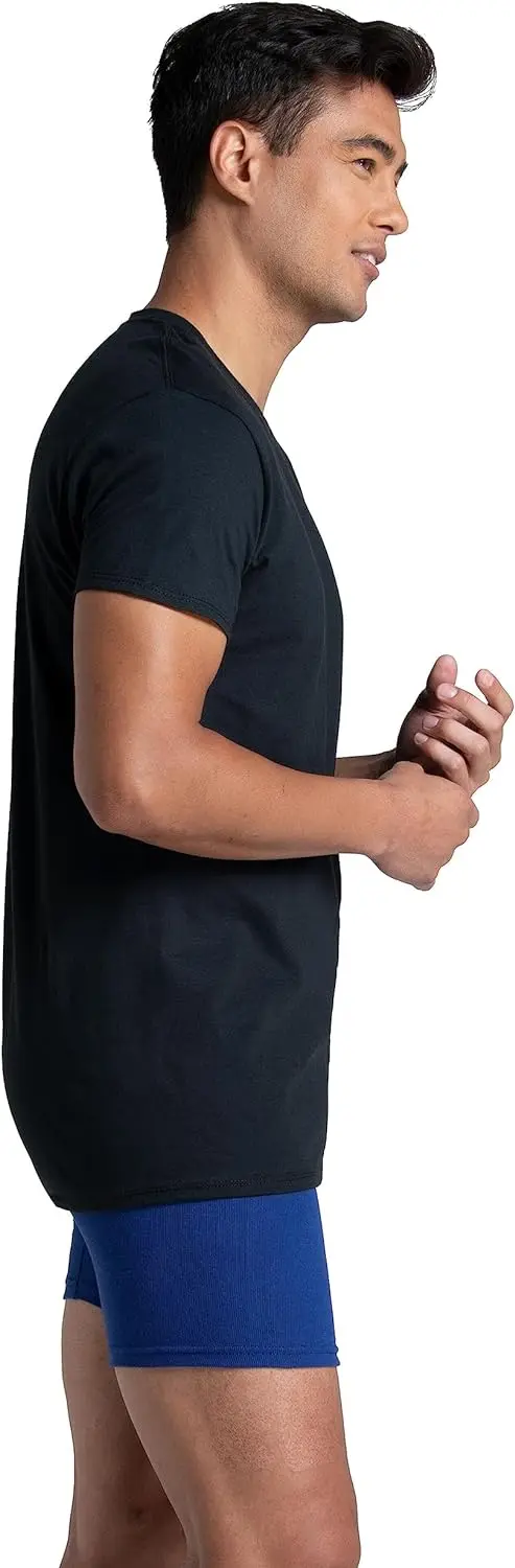 72 Pack-Men's Eversoft Cotton Stay Tucked Crew T-Shirt
