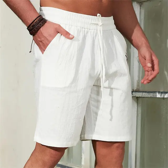 5 PACK-Men's Cotton Shorts Summer Shorts Beach Shorts Drawstring Elastic Waist 3D Print Graphic Coconut Tree Breathable Soft Short Casual Daily Holiday Streetwear Hawaiian Black White Micro-elastic