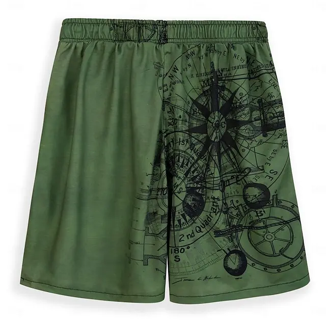 8 PACK-Men's Sweat Shorts Beach Shorts Terry Shorts Drawstring Elastic Waist 3D Print Graphic Prints Breathable Soft Short Daily Holiday Streetwear Cotton Blend Casual Athleisure Light Green Pink