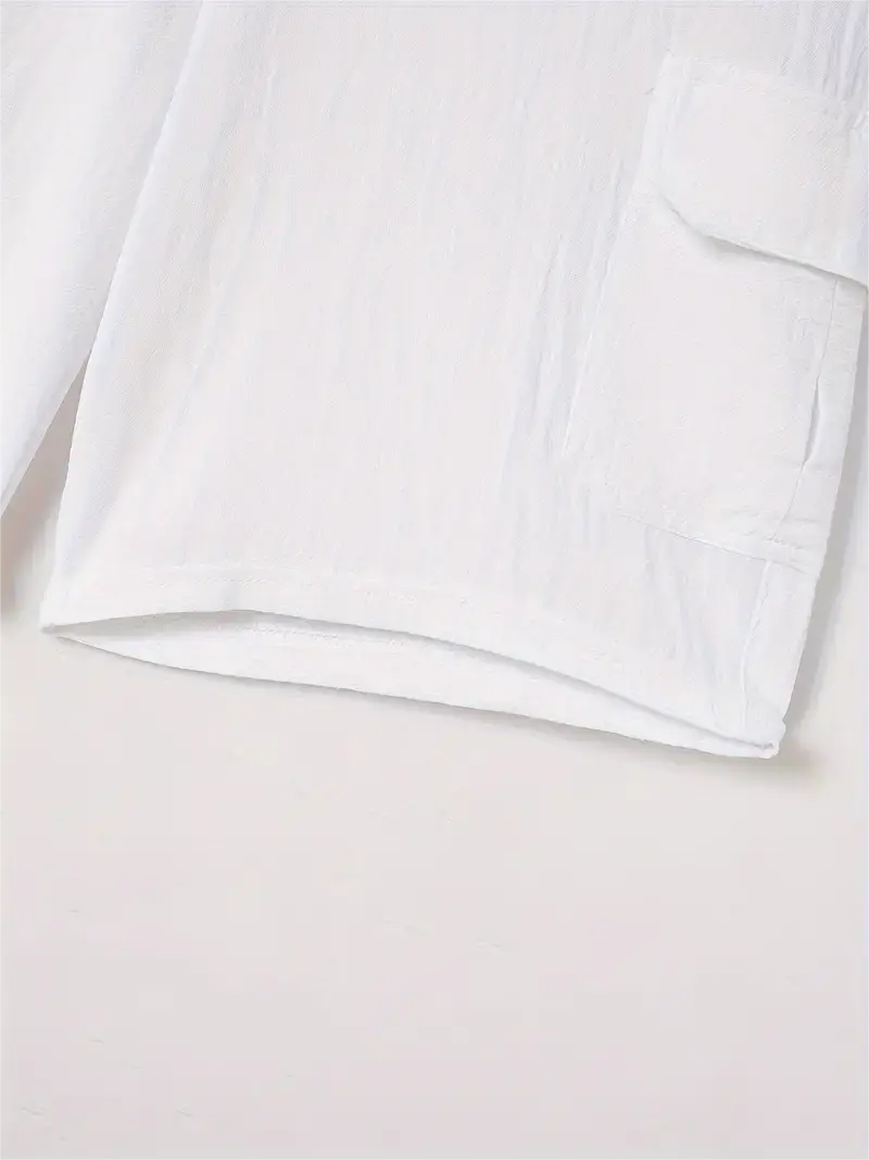 6 Pack-Men's Multi-pocket Linen Cargo Shorts - Comfort Fit with Adjustable Drawstring Waist, Versatile For Outdoor Adventures & Everyday Wear