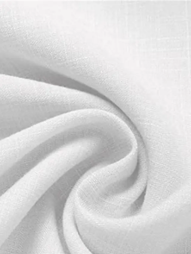 7 PACK-Men's Shirt Linen Shirt Summer Shirt Casual Shirt Beach Shirt Button Down Shirt Black White Pink Blue Short Sleeve Plain Lapel Summer Casual Daily Clothing Apparel