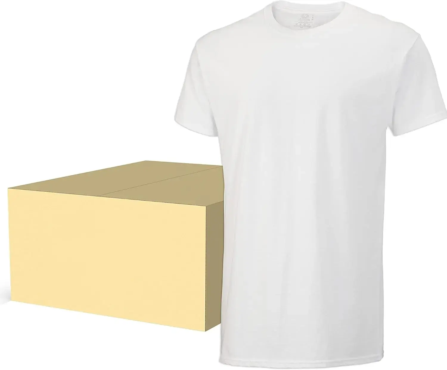 72 Pack-Men's Eversoft Cotton Stay Tucked Crew T-Shirt