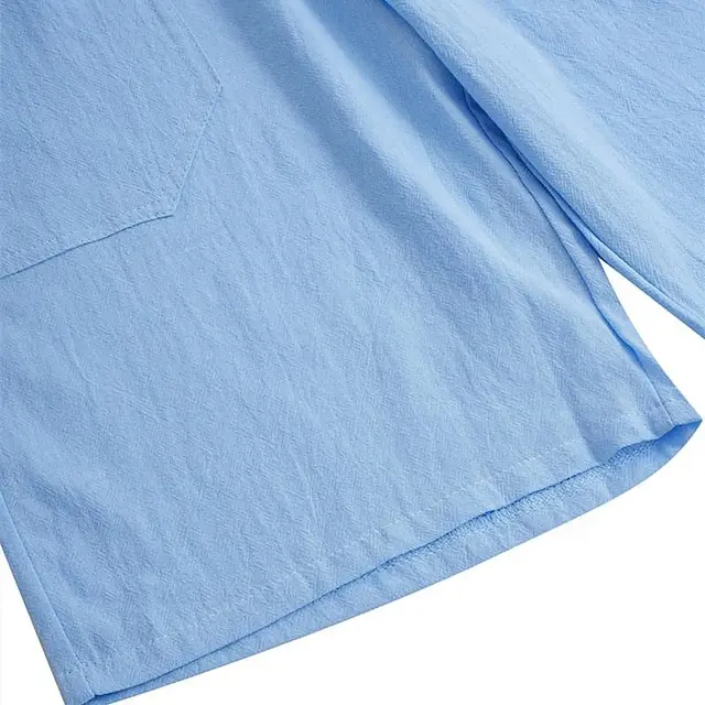 6 PACK-Men's Shorts Linen Shorts Summer Shorts Pocket Drawstring Elastic Waist Plain Comfort Breathable Short Casual Daily Holiday Fashion Classic Style Black White