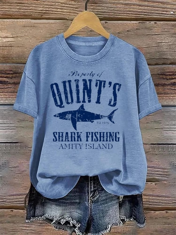 Women's Shark Week Marine Life Conservation Art Print T-Shirt 3fab