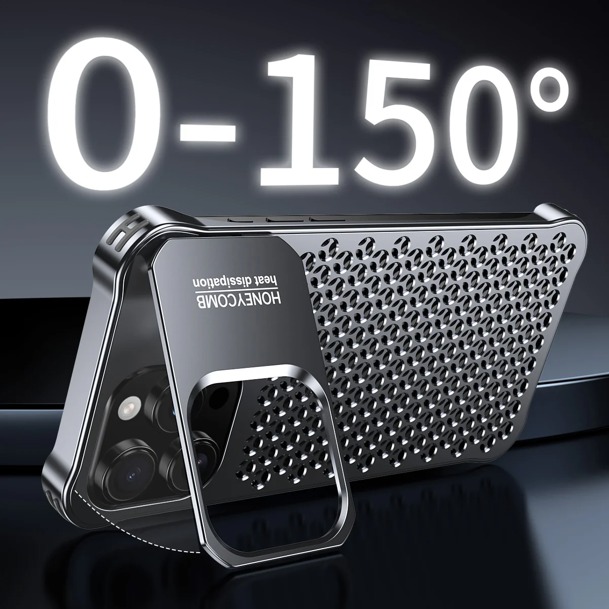 Armor King Lens Kickstand Heat Dissipation Metal Case Cover