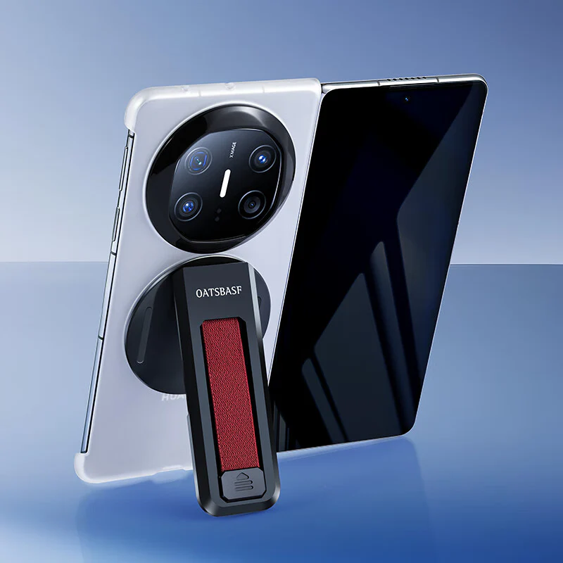 Oatsbasf 360° Rotatable Kickstand Wristband Shockproof Translucent Case Cover