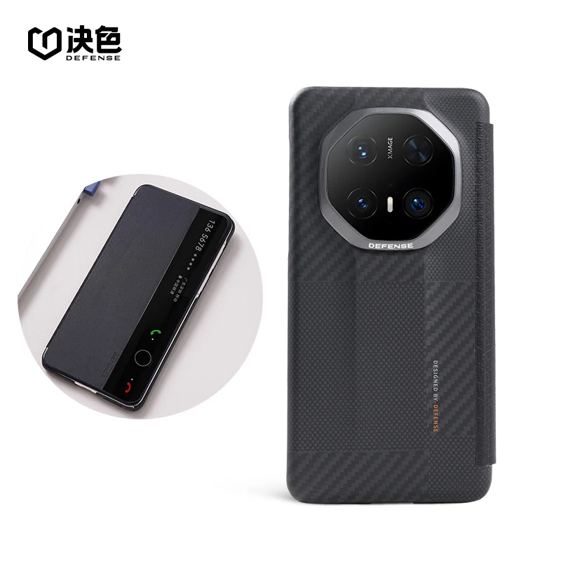 X-Doria Defense Ultra-Thin Luxury Clear View Window Genuine Leather Magnetic Flip Cover Case