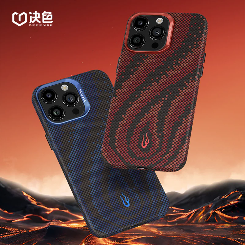 X-Doria Defense Flame Zero Gravity MagSafe Artistic Woven Aramid Fiber Case Cover