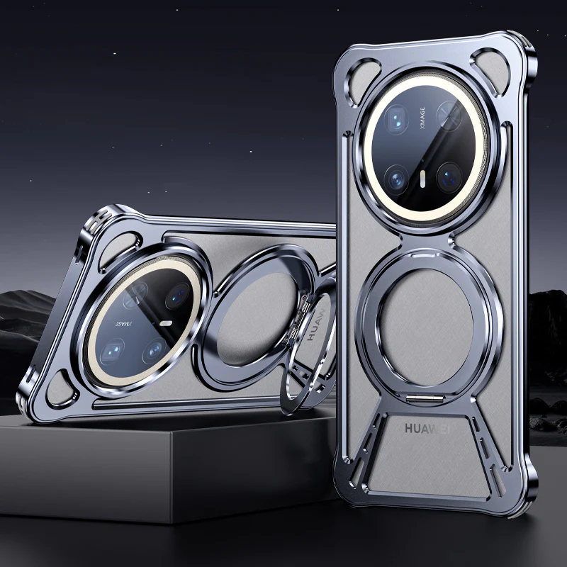 Armor King X Bracket MagSafe Pivot Ring Stand Air Cushion Metal Case Cover