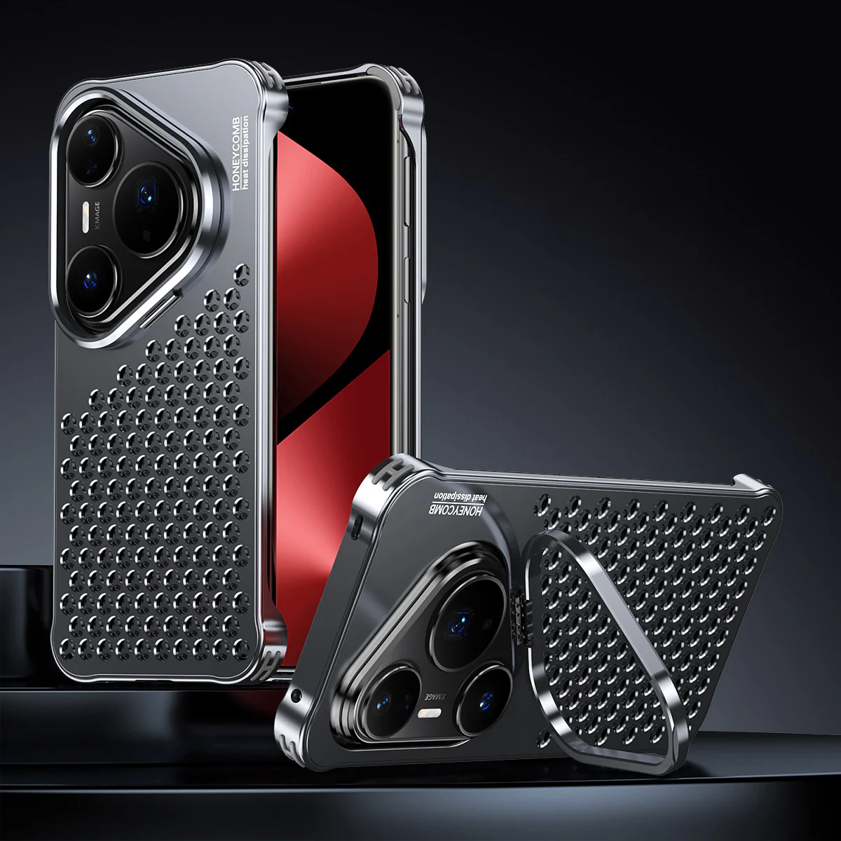 Armor King Lens Kickstand Heat Dissipation Metal Case Cover