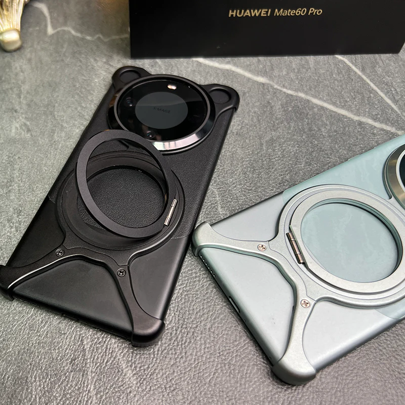 Armor King X Panda MagSafe Pivot Ring Stand Shockproof Metal Case Cover