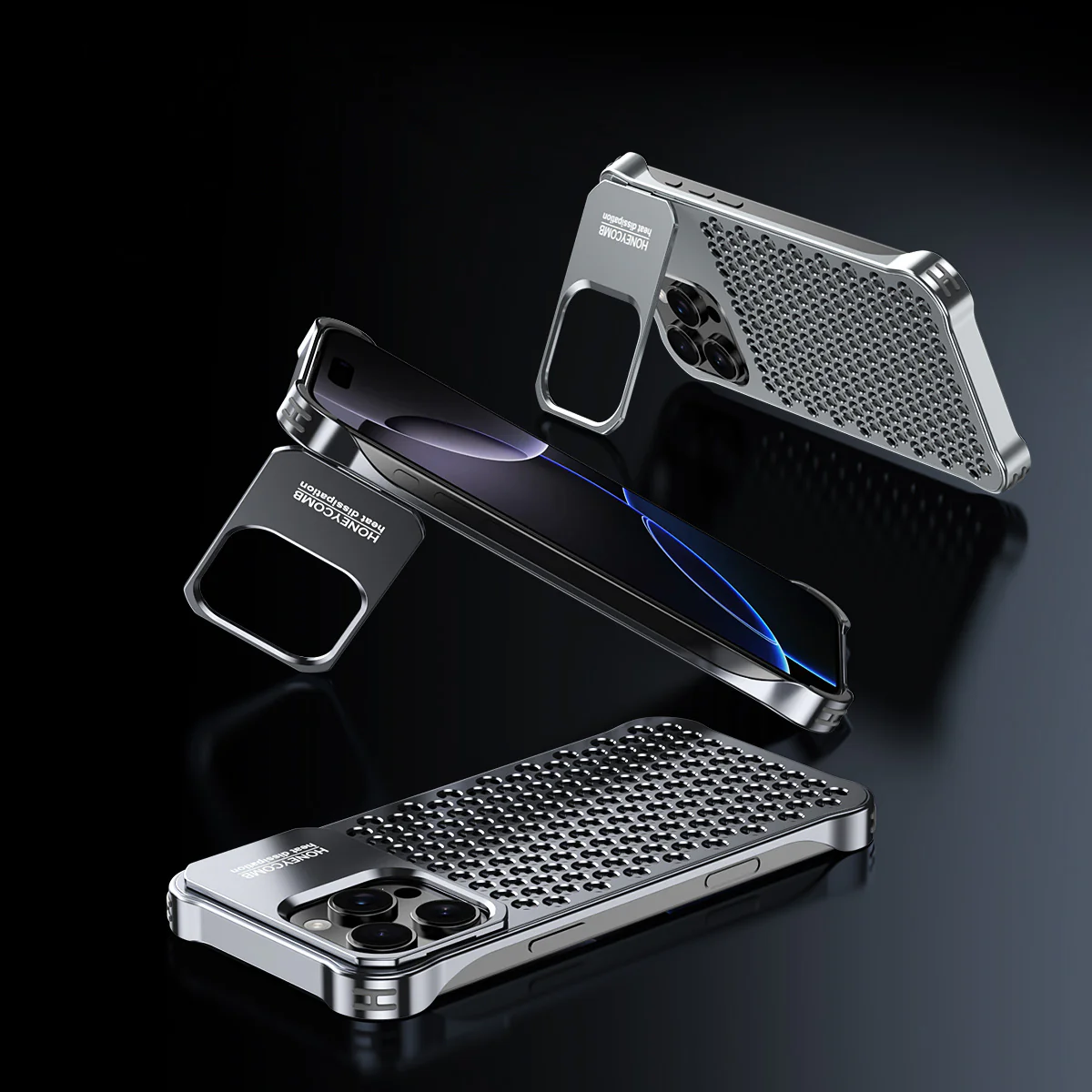 Armor King Lens Kickstand Heat Dissipation Metal Case Cover