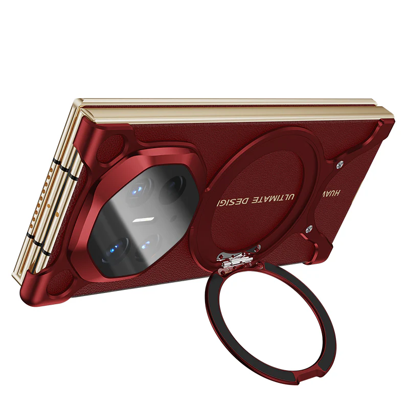 Armor King X Panda MagSafe Pivot Ring Stand Shockproof Metal Case Cover