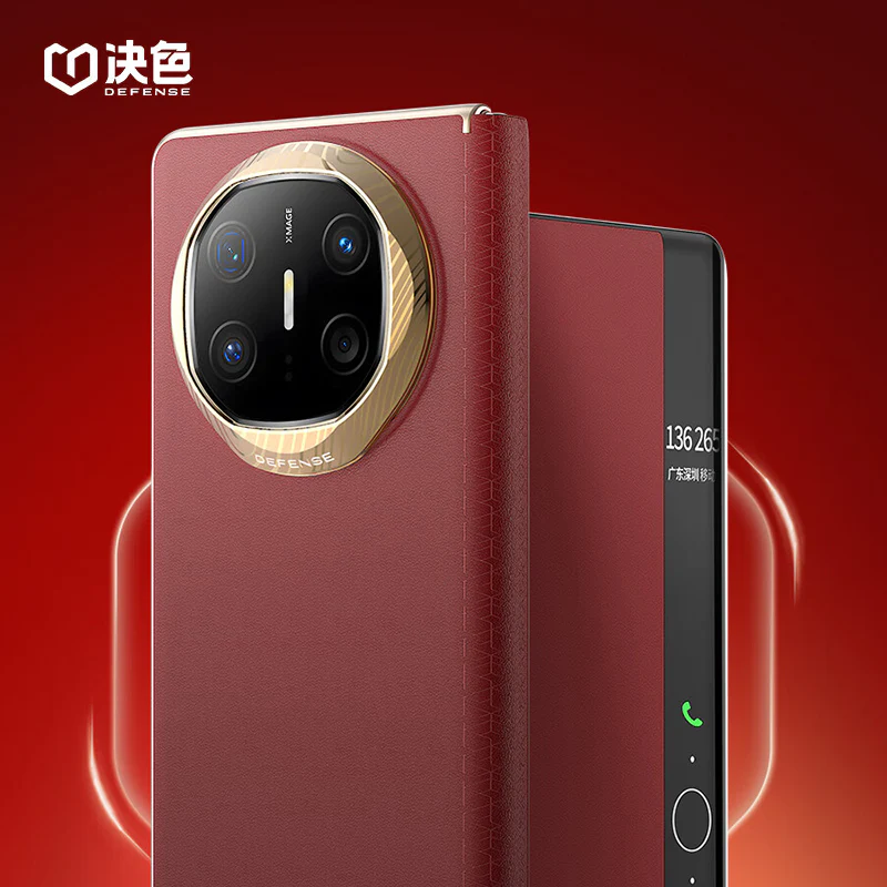 X-Doria Defense Ultra-Thin Luxury Clear View Window Genuine Leather Magnetic Flip Cover Case