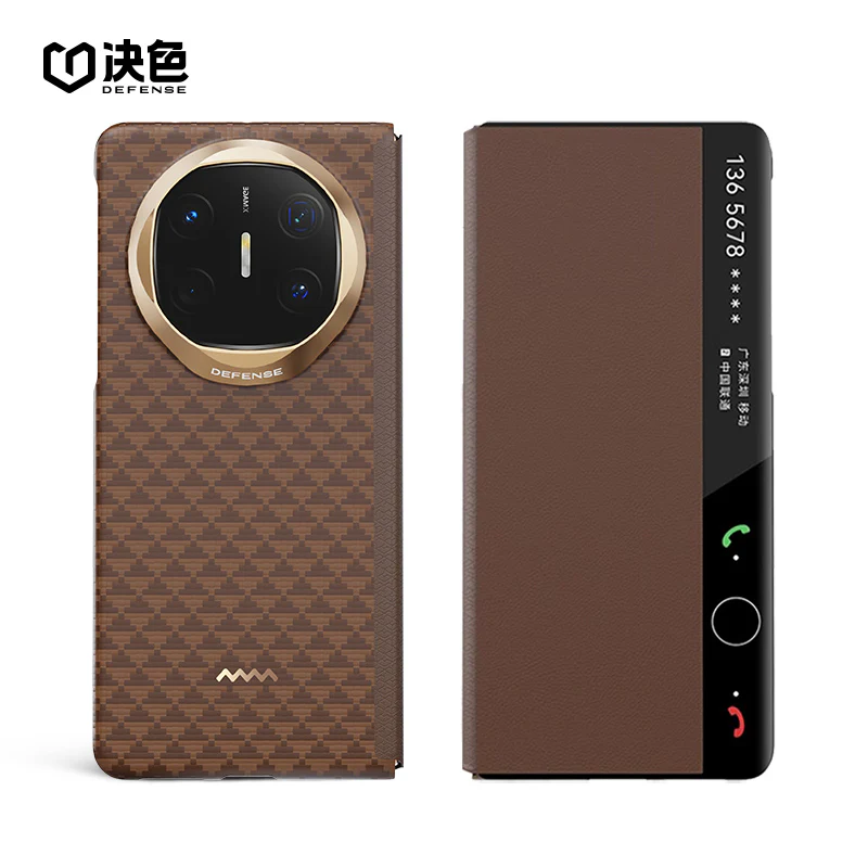 X-Doria Defense Ultra-Thin Luxury Clear View Window Genuine Leather Magnetic Flip Cover Case